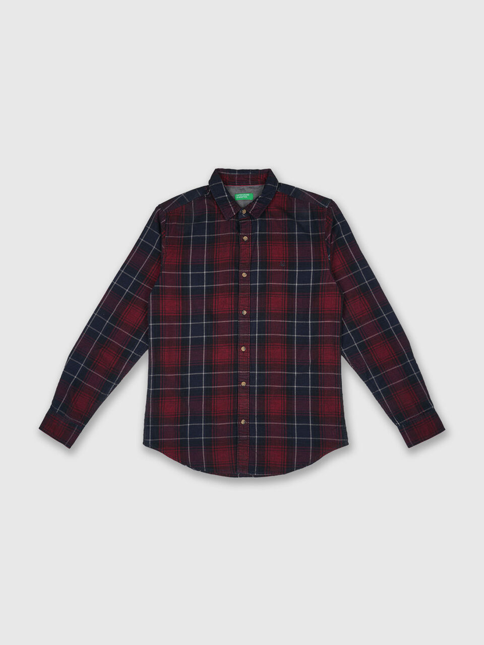 Fill Sleeve Courdroy Check Shirt image number 1
