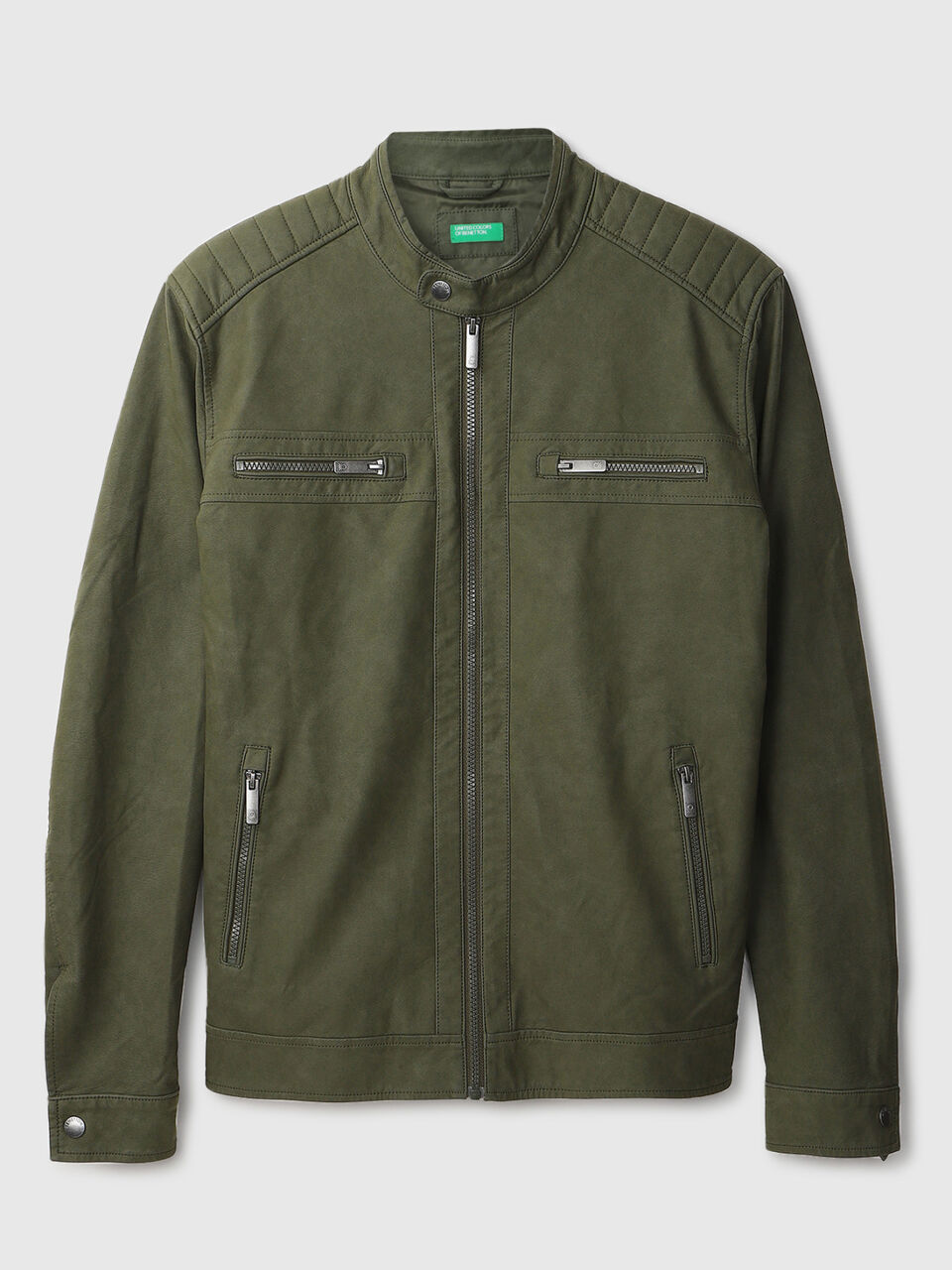 PU BIKER STYLE JACKET image number 1