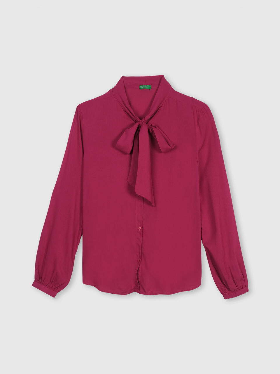 Solid Top with Pussy Bow image number 1