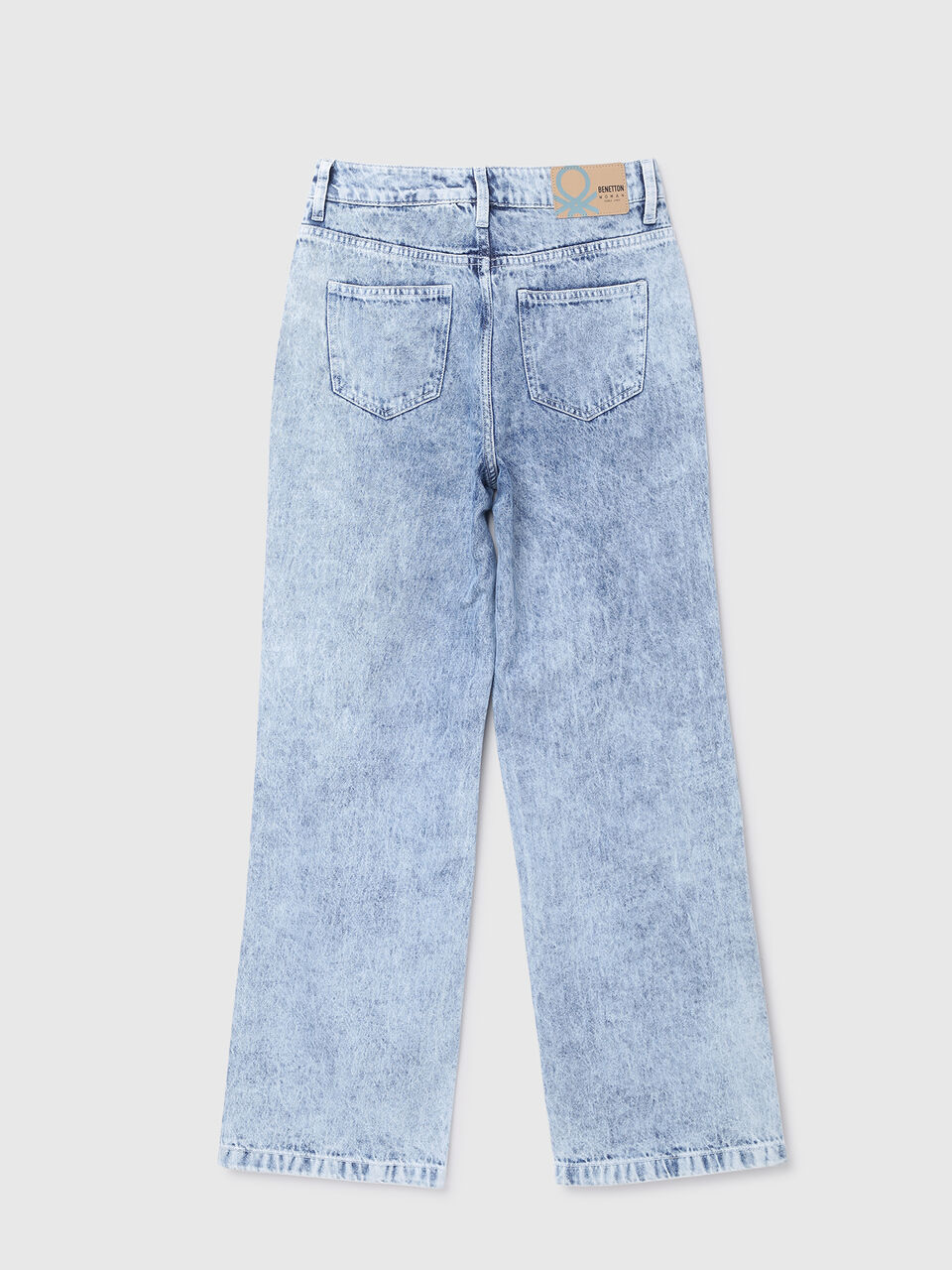 FLARED DENIM WITH DAMAGING image number null