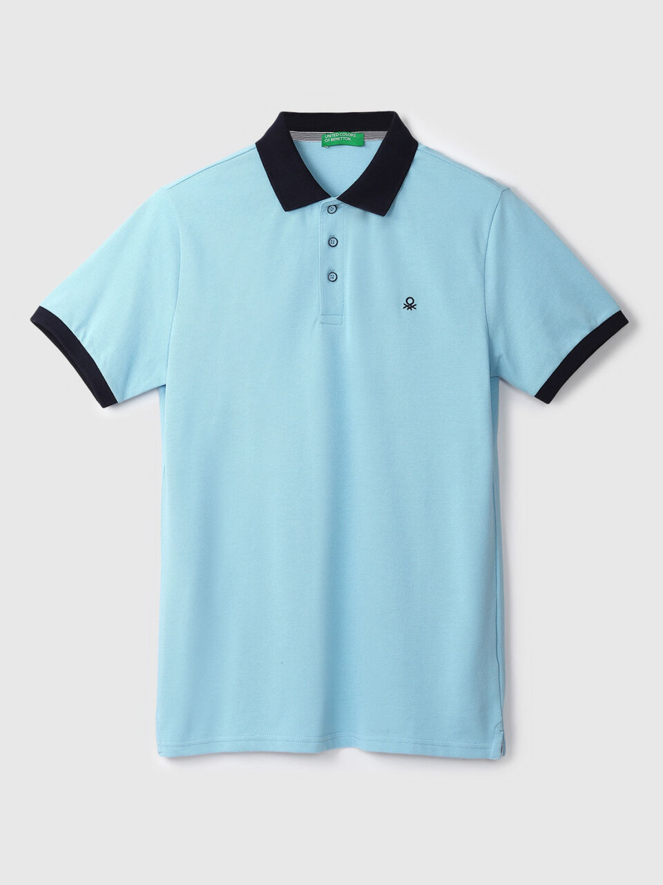 Contrast Collar Pique Polo image number 1