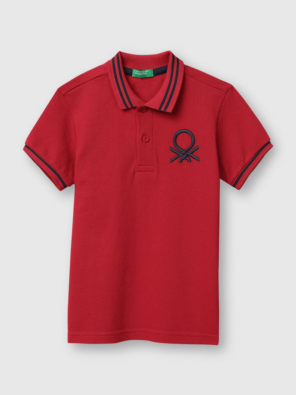 Short Sleeve Solid Polo Neck Tee image number 1