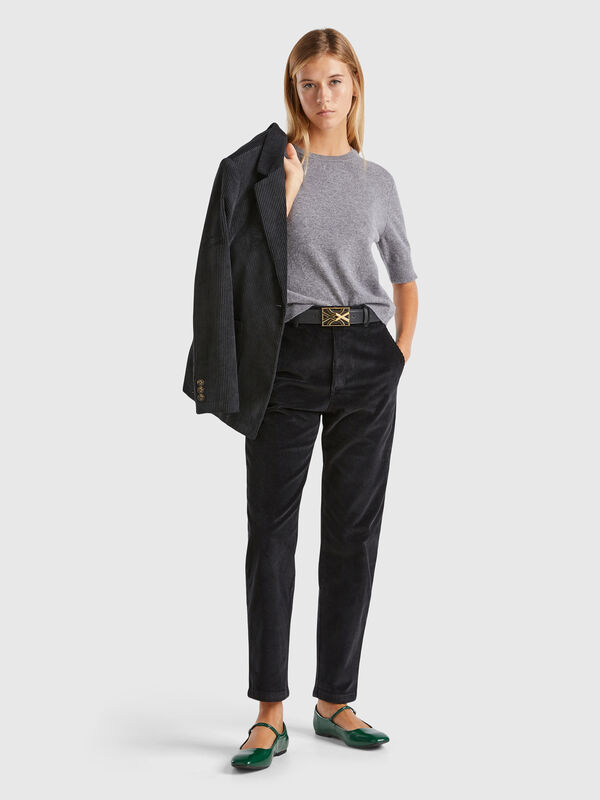 Pantalón holgado de pana Mujer