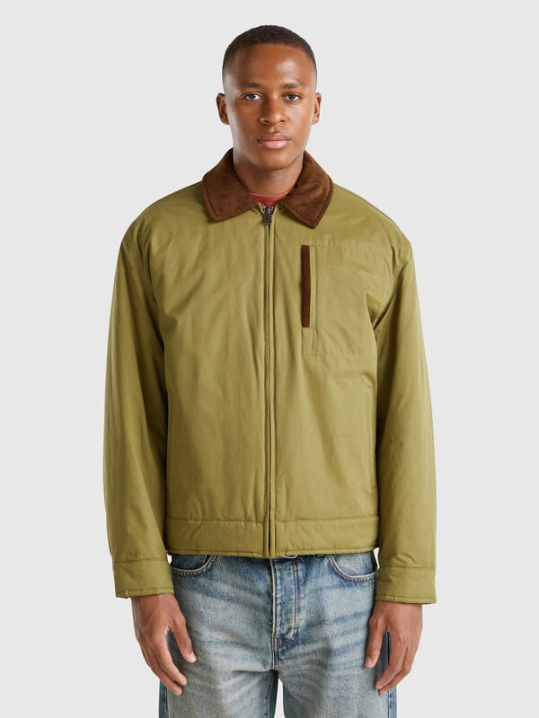 Chaqueta con forro de cuadros Hombre