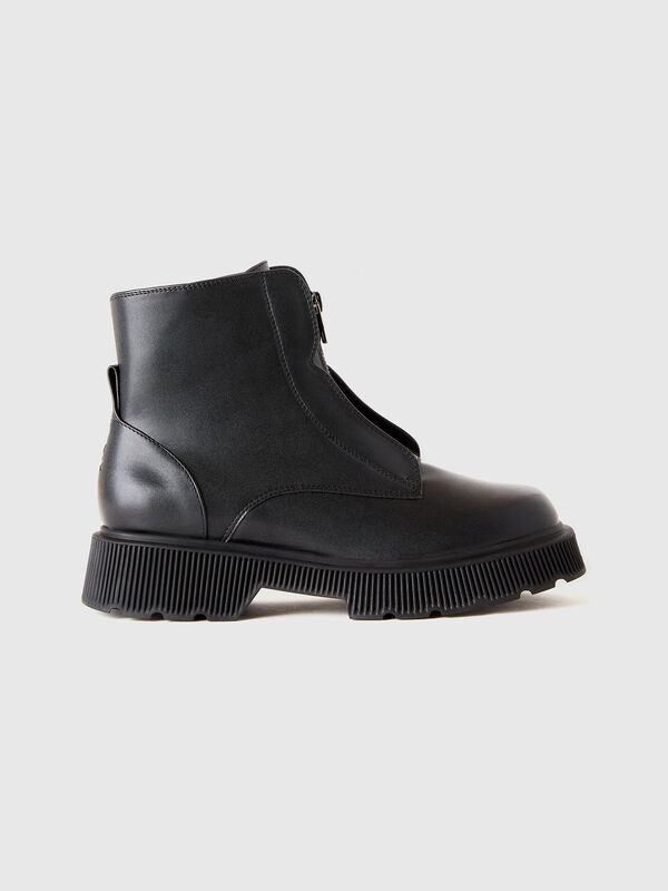 Botas militares con cremallera Mujer