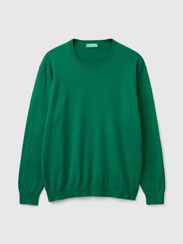 Jersey de cuello redondo de algodón ligero mixto Jersey de cuello redondo de algodón ligero mixto Hombre