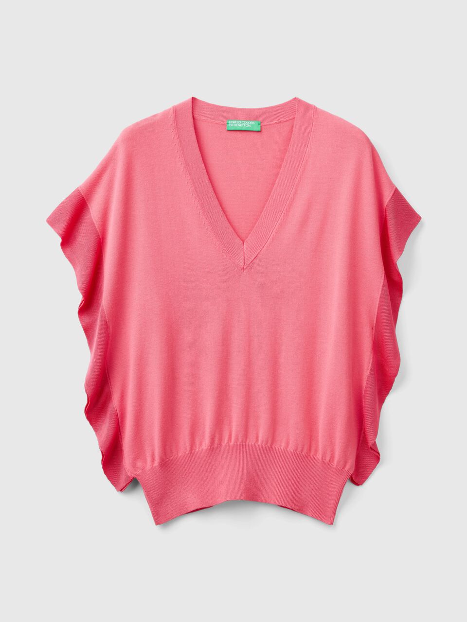 S/L V NECK SWEATER Mujer image number 1