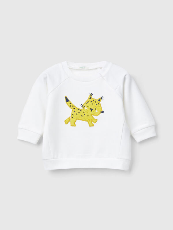 Sudadera con bordado de animalito Recién nacidos