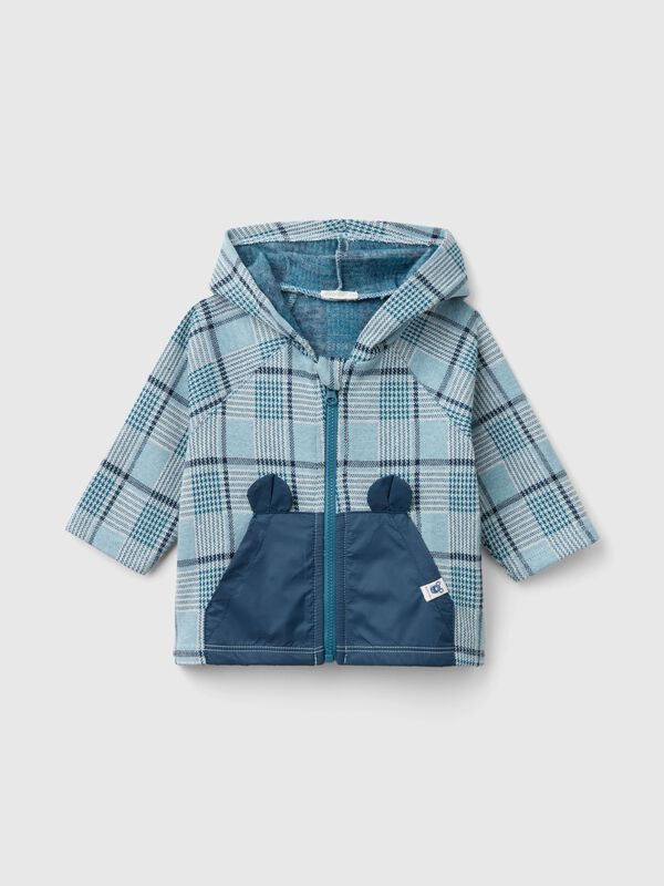 Sudadera jacquard príncipe de Gales Recién nacidos