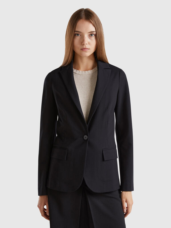 Blazer de viscosa mixta elástica Mujer