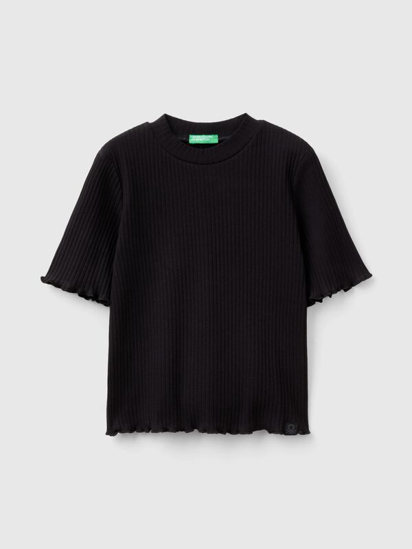 Camiseta de cuello alto y manga corta Niña