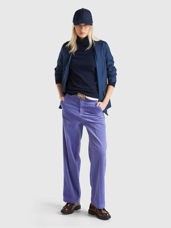Pantalón amplio de pana Mujer