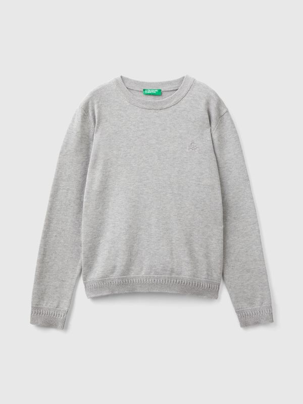 Jersey de cuello redondo de 100% algodón Niño