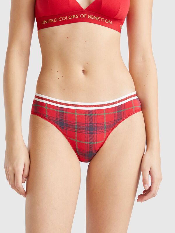Slip de tartán Mujer