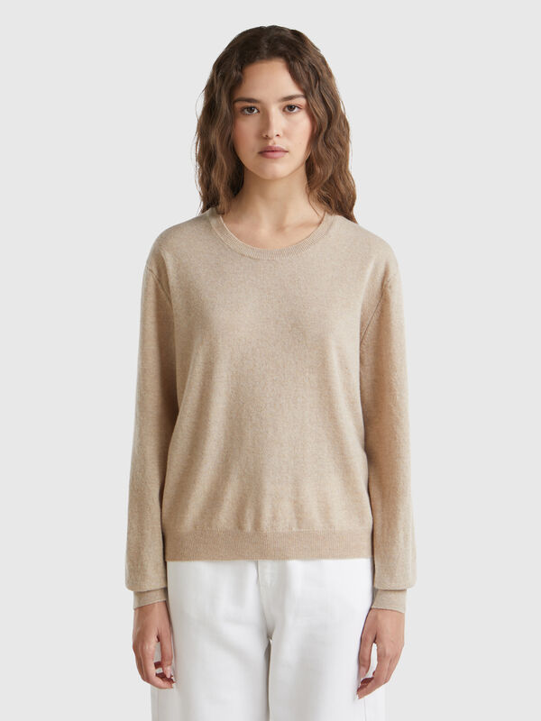 Jersey relaxed fit de pura lana merina Mujer