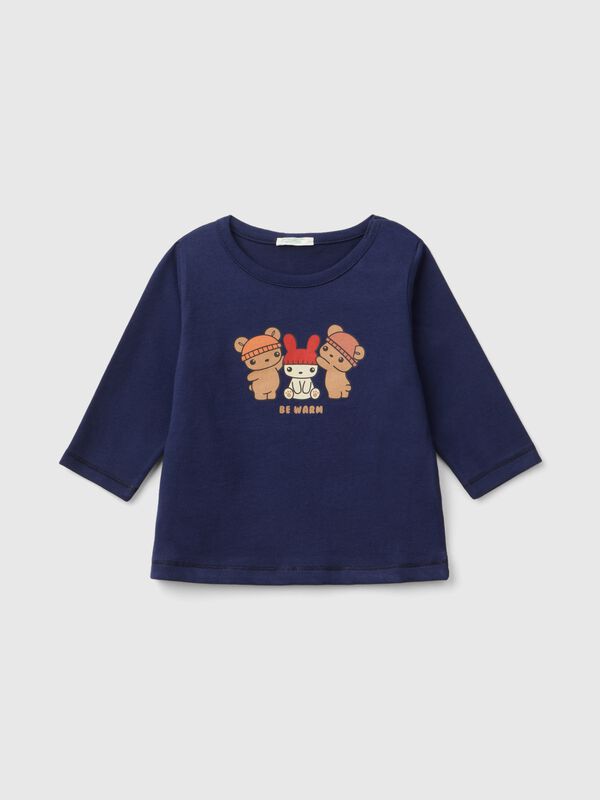 Camiseta de cálido algodón orgánico Recién nacidos