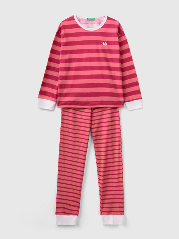 Pijama largo de rayas Niña