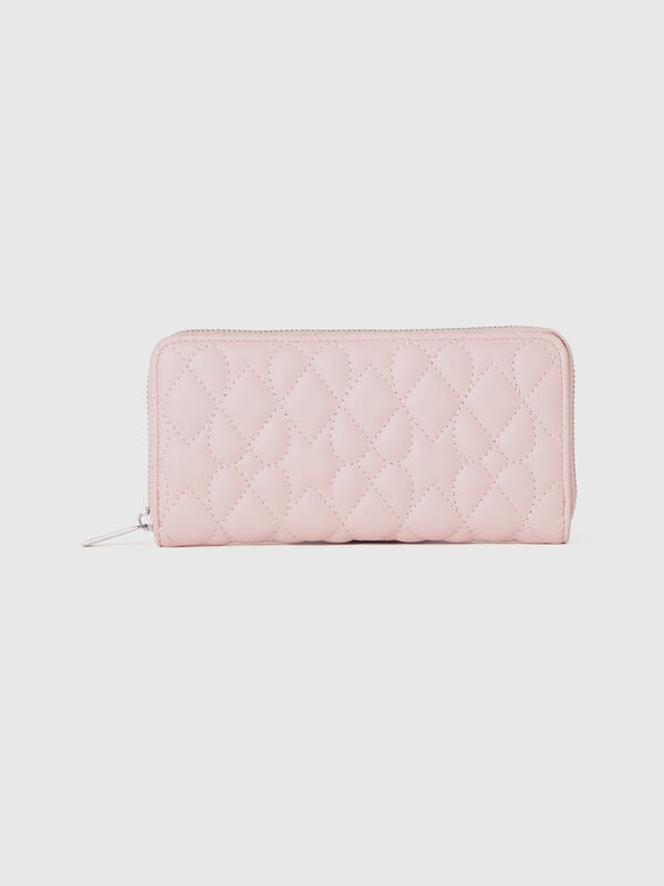 Cartera de corazón de tejido con efecto piel Mujer