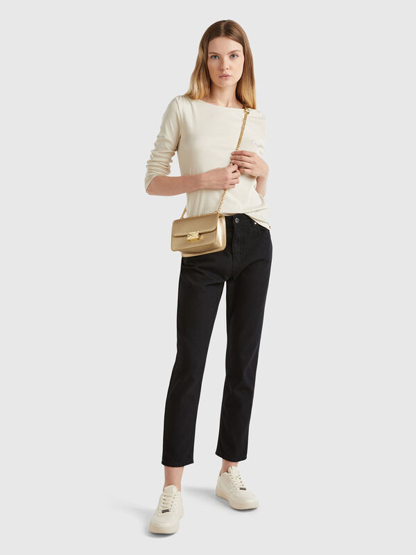 Vaqueros cropped de talle alto Mujer