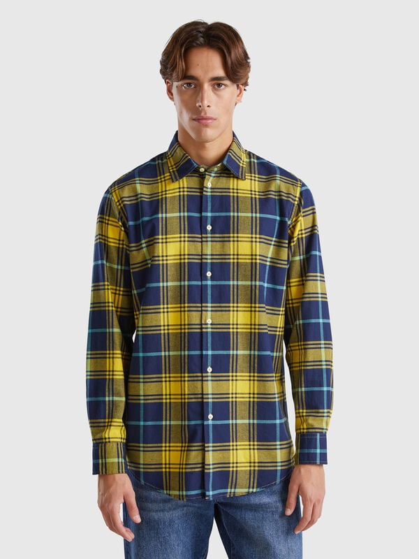 Camisa de franela de cuadros Hombre