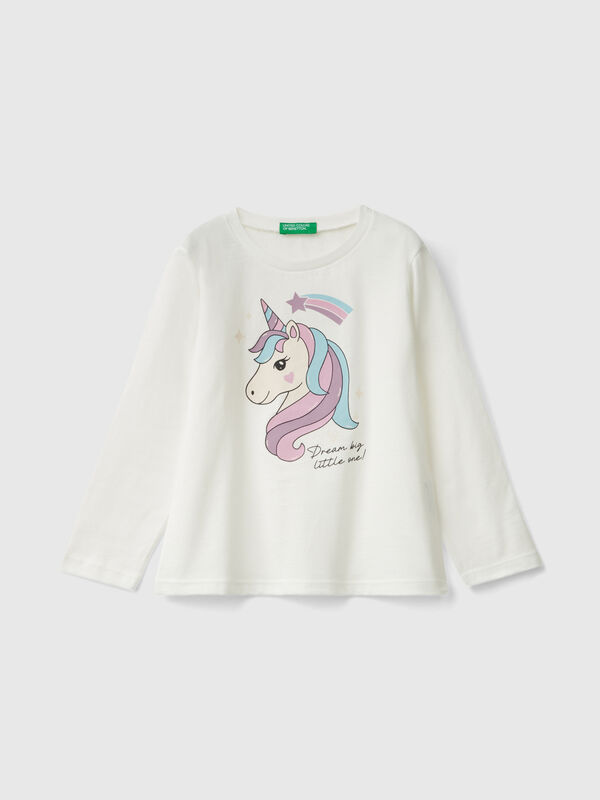 Camiseta regular fit con estampado Niña