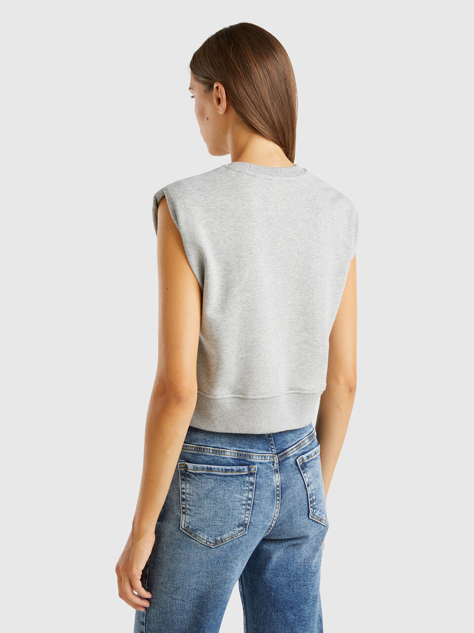 SLEEVELESS SWEATER Mujer image number null