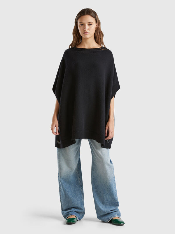 Capa con cuello barco Mujer