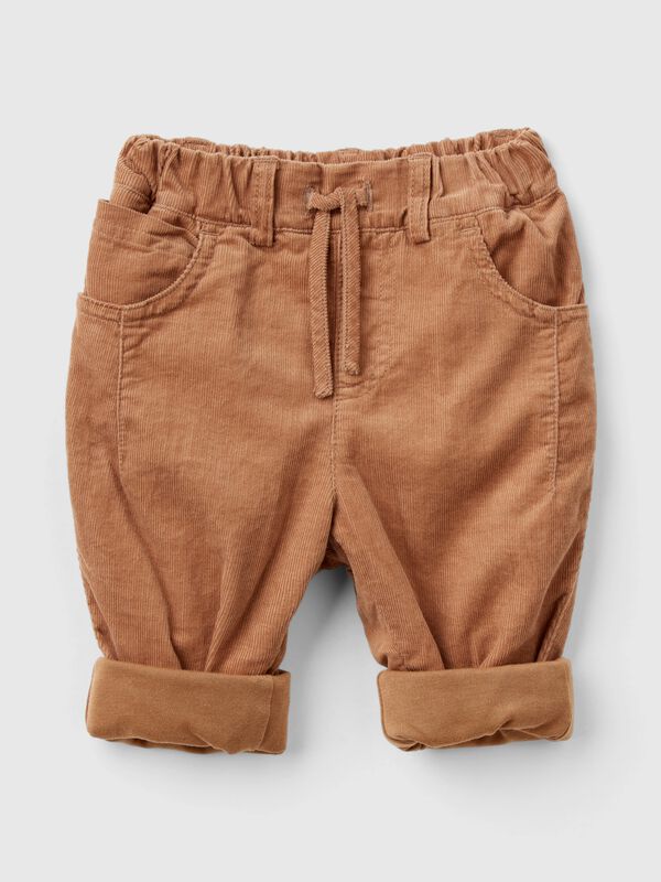 Pantalón de pana con cordón de ajuste Recién nacidos