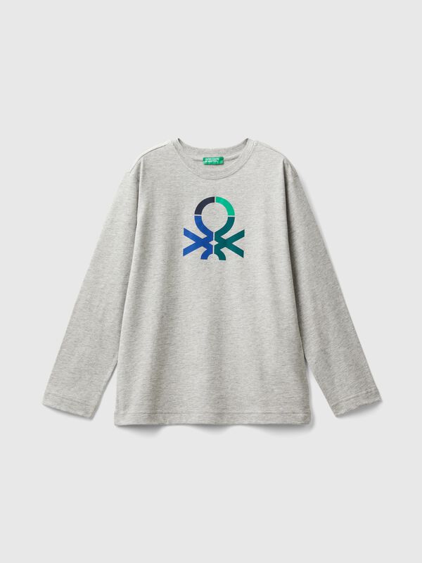 Camiseta de manga larga de 100 % algodón orgánico Niño