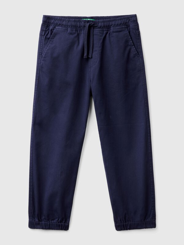 Joggers de algodón elástico con cordón de ajuste Niño