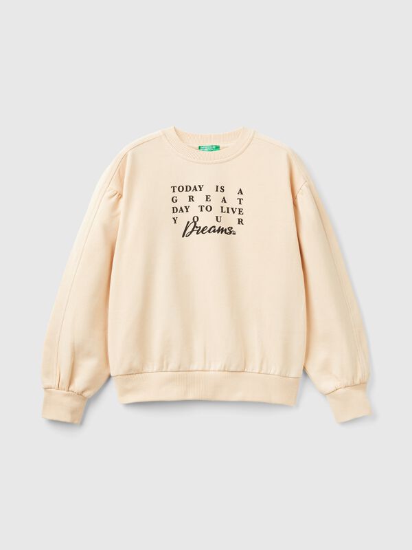 Sudadera con estampado por delante y por detrás Niña
