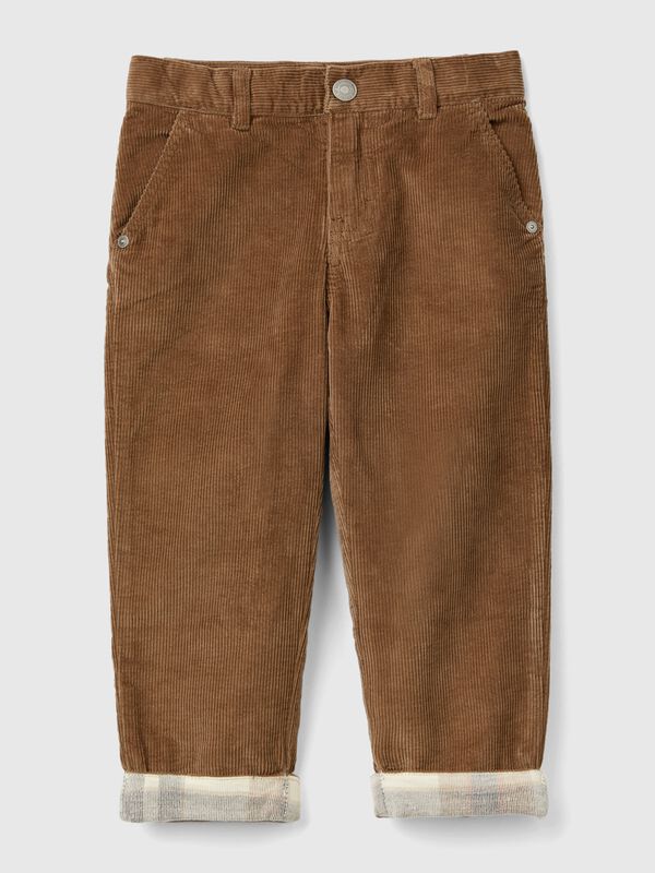 Pantalón de pana con vuelta Niño