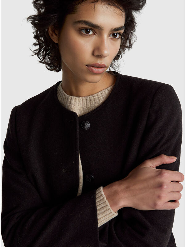 Chaqueta de mezcla de lana Mujer