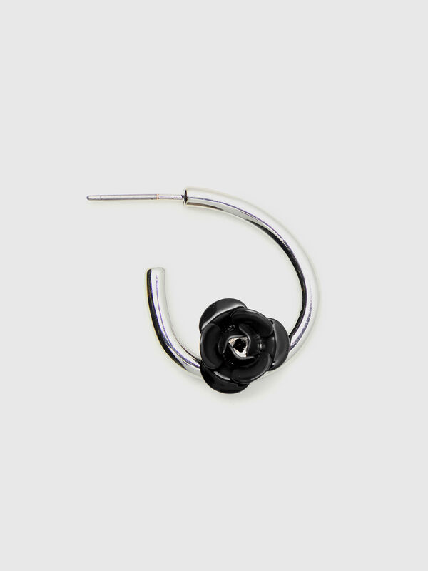 Pendientes de aro con rosas Mujer
