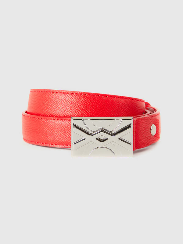 Cinturón fino rojo Mujer