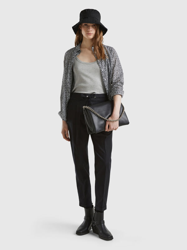 Joggers de algodón elástico Mujer