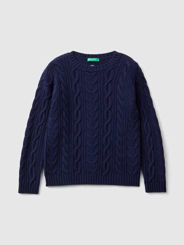 Jersey de lana mixta con ochos Niño