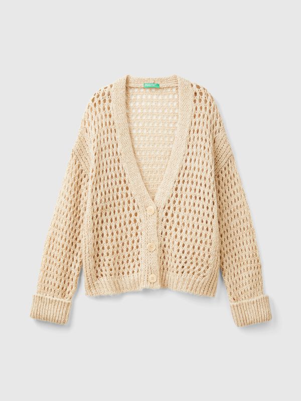 C&aacute;rdigan de rejilla con l&uacute;rex Mujer