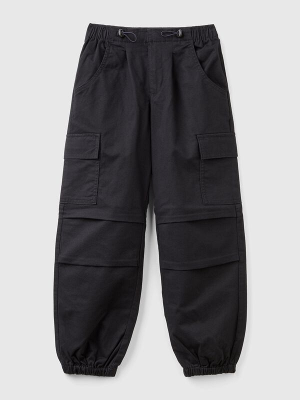 Pantalón cargo de algodón elástico Niña