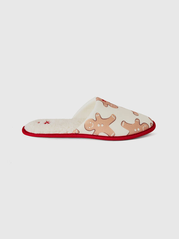 Pantuflas con estampado de galleta