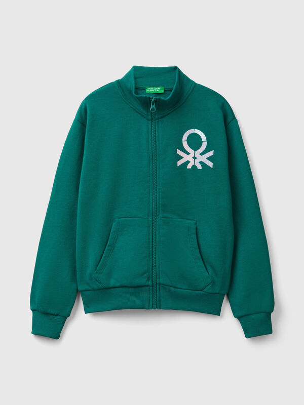 Sudadera con cremallera y cuello Niña