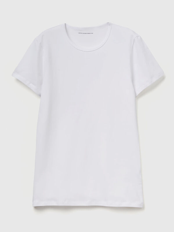 Camiseta de algodón elástico Hombre