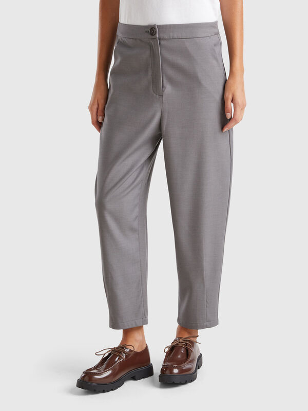 Pantalón de corte abullonado Mujer