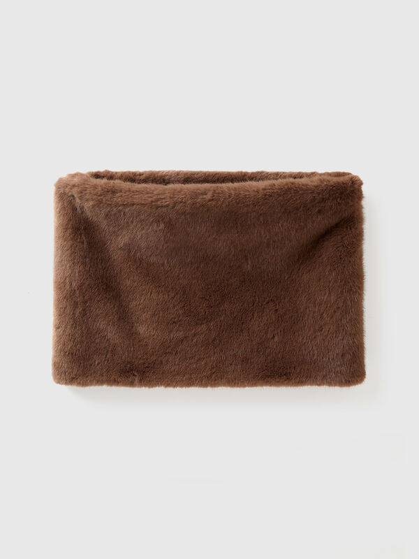 Calentador de cuello de pelo sintético Mujer