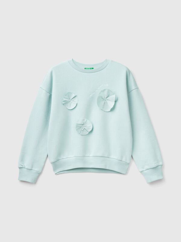 Sudadera con bordado y aplicación Niña