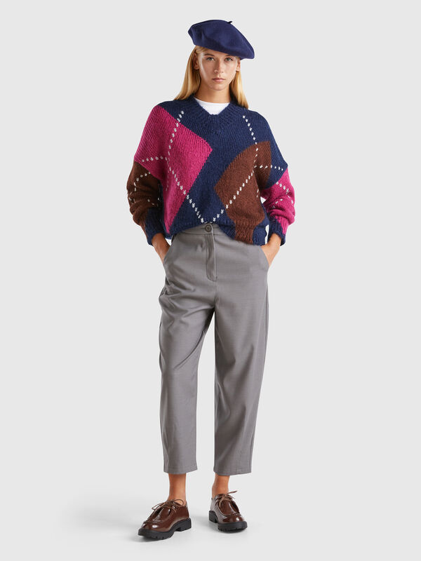 Pantalón de corte abullonado Mujer