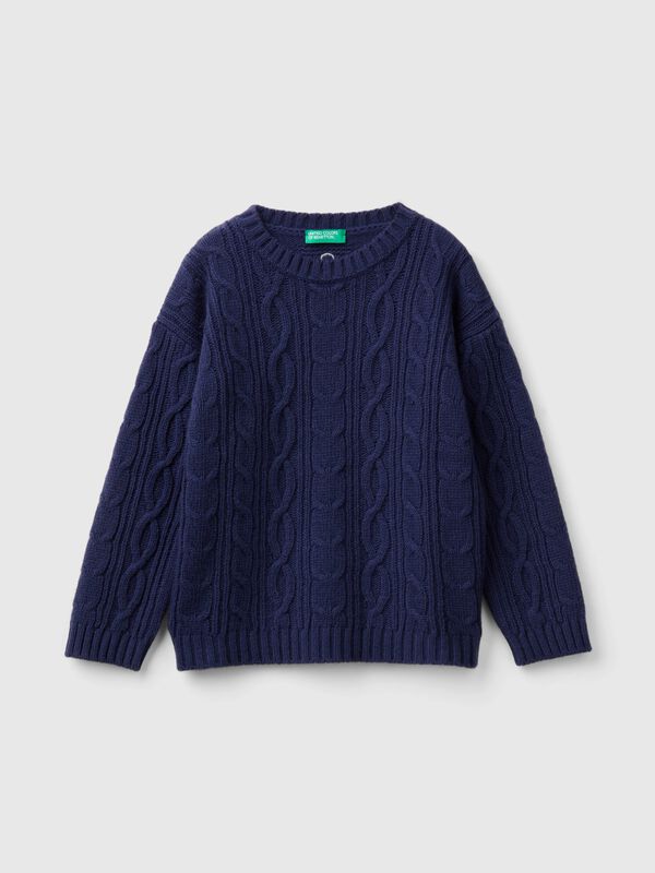 Jersey de lana mixta con ochos Niño