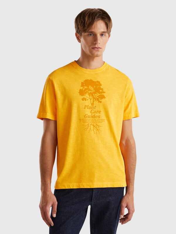 Camiseta con estampado de 100 % algodón Hombre