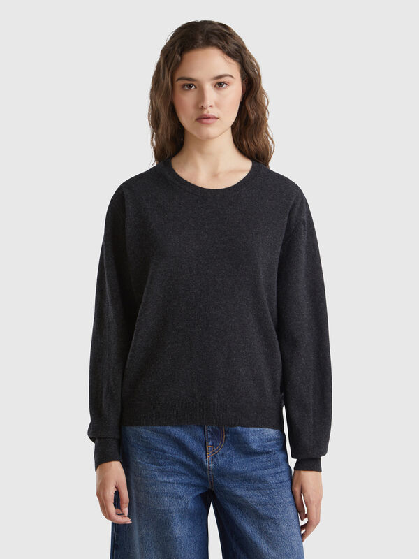 Jersey relaxed fit de pura lana merina Mujer
