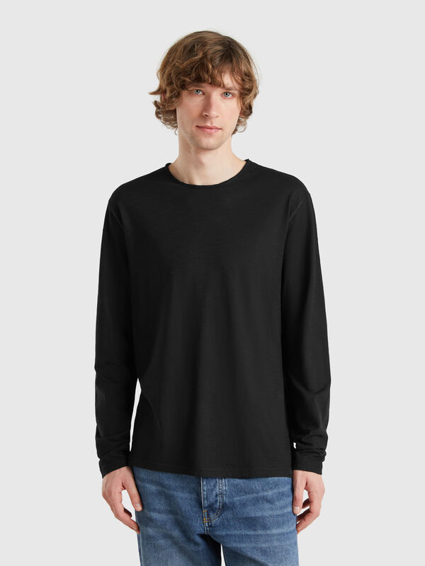 Camiseta de manga larga 100% algodón Hombre